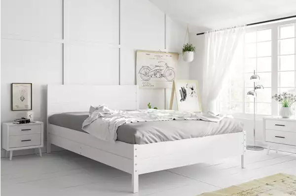 Letto 140x200 – Continentale Bianco Con Rete Sollevabile Wizualizacja