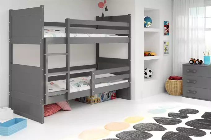 Visualizzazione per Letto a castello per giovani RICO 90x190 con materasso, grafite