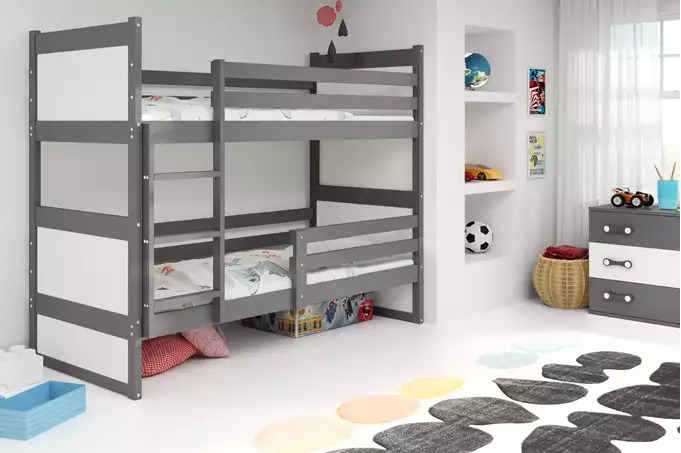 Visualizzazione per Letto a castello per giovani RICO 90X200, grafite/bianco