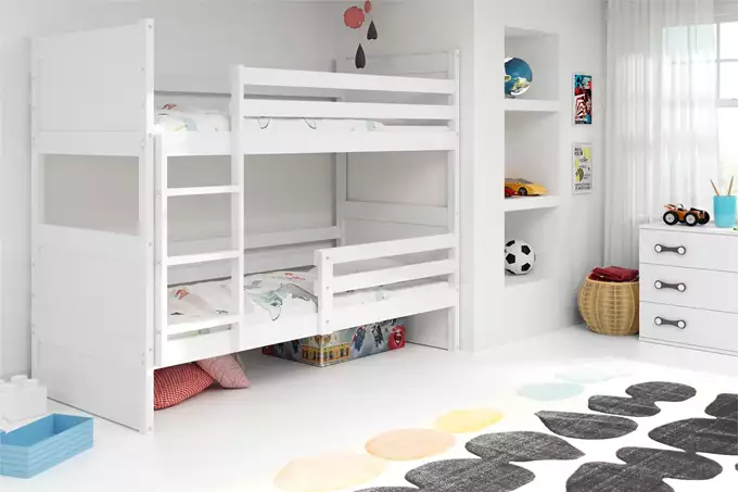 Visualizzazione per Letto a castello per ragazzi RICO 90x190 con materasso, bianco