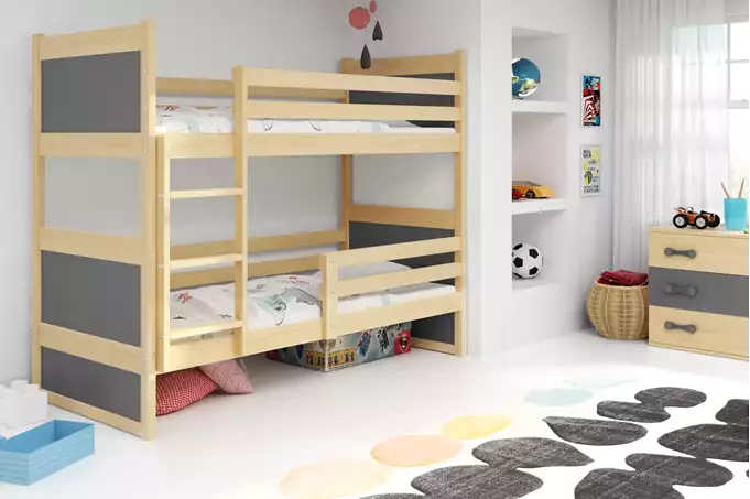 Visualizzazione per Letto a castello per ragazzi RICO 90X200, pino/grafite