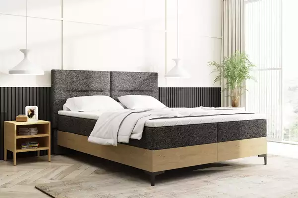 Letto Continentale 140x200 Con Contenitore E Materassi, Rovere Imperial Wizualizacja
