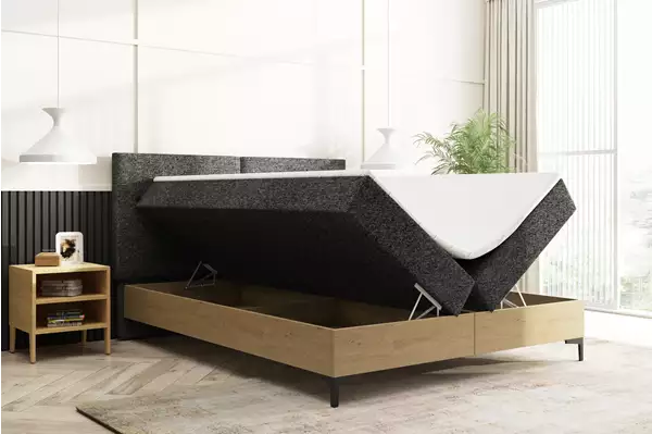 Letto Continentale 160x200 Con Contenitore E Materassi, Rovere Imperial Czesci Skladowe Letto Continentale 160x200 Con Contenitore E Materassi, Rovere Imperial Czesci Skladowe