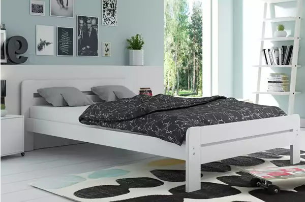 Visualizzazione per Letto da camera DALLAS 90X200 con materasso, bianco Visualizzazione per Letto da camera DALLAS 90X200 con materasso, bianco