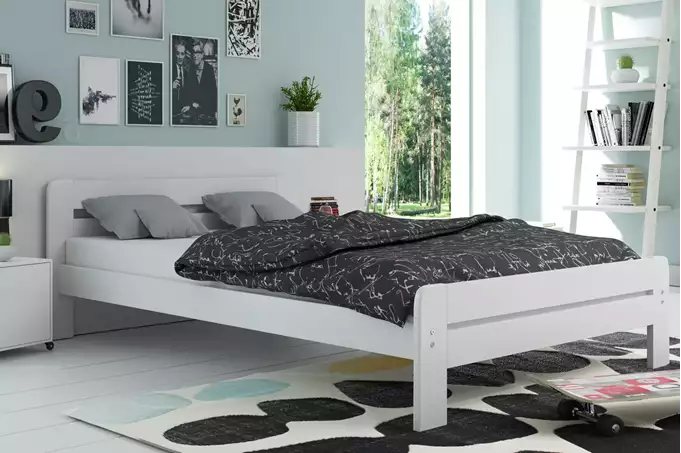 Visualizzazione per Letto da camera DALLAS 90X200 con materasso, bianco