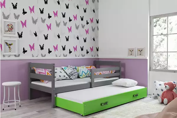 Visualizzazione per Letto estensibile per ragazzi ERYK 90X200 con cassetto, grafite/verde Visualizzazione per Letto estensibile per ragazzi ERYK 90X200 con cassetto, grafite/verde