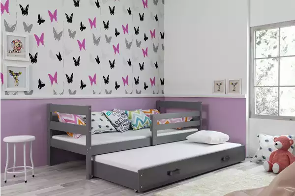 Visualizzazione per Letto estraibile per ragazzi ERYK 90X190 con cassetto, grafite Visualizzazione per Letto estraibile per ragazzi ERYK 90X190 con cassetto, grafite