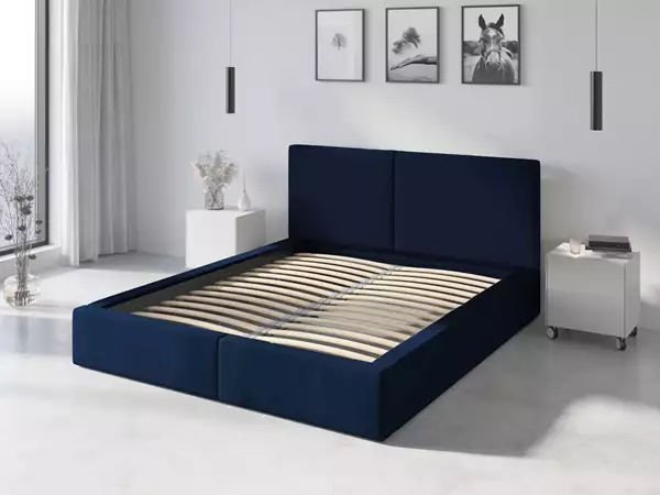 Componenti per Letto imbottito 120x200 Hilton, blu Componenti per Letto imbottito 120x200 Hilton, blu