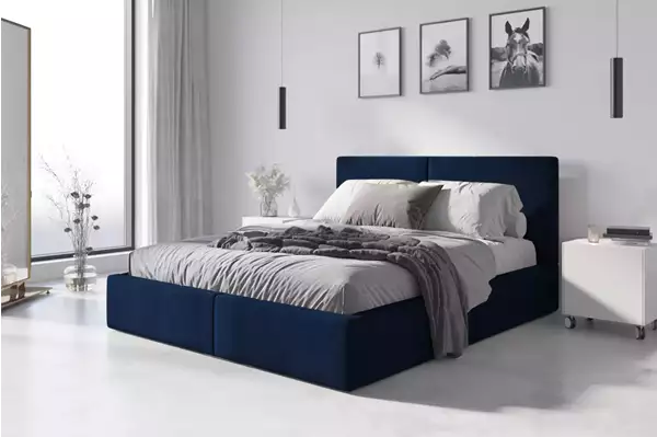 Visuale per Letto imbottito 160x200 Hilton, blu Visuale per Letto imbottito 160x200 Hilton, blu