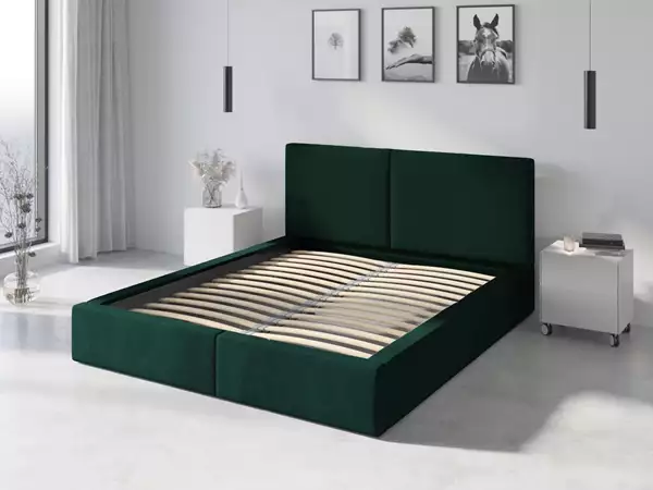 Componenti per Letto imbottito 160x200 Hilton, verde Componenti per Letto imbottito 160x200 Hilton, verde