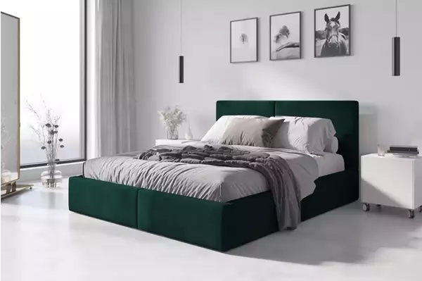 Visuale per Letto imbottito 160x200 Hilton, verde Visuale per Letto imbottito 160x200 Hilton, verde