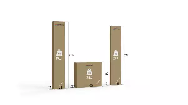 Pacco per Letto imbottito HILTON 140x200 con contenitore, verde Pacco per Letto imbottito HILTON 140x200 con contenitore, verde