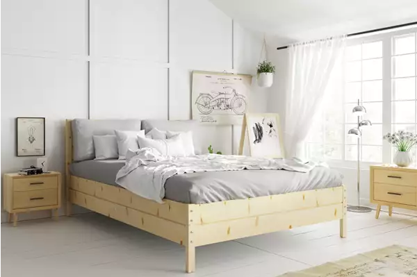 Letto In Legno 140x200 – Continentale In Pino Con Rete Sollevabile Wizualizacja