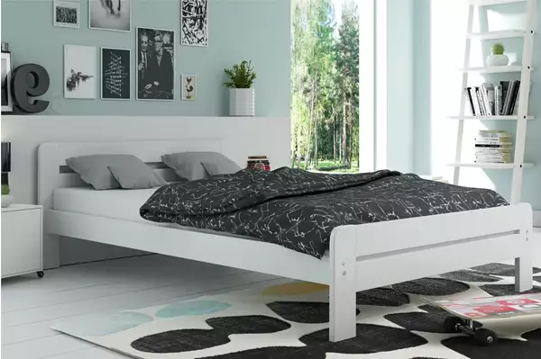 Visualizzazione per Letto matrimoniale DALLAS 120X200, bianco Visualizzazione per Letto matrimoniale DALLAS 120X200, bianco