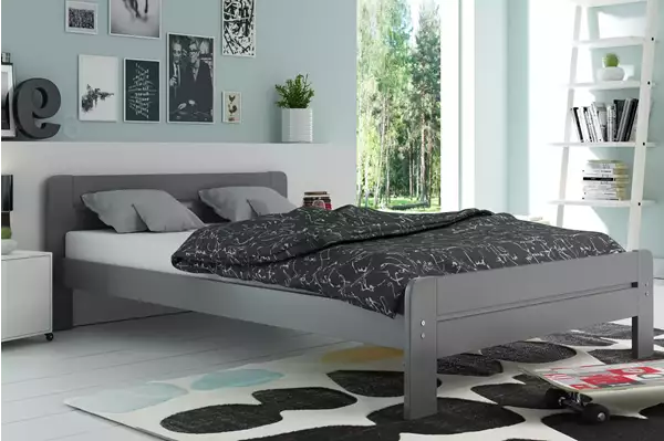 Visualizzazione per Letto matrimoniale DALLAS 120x200 con materasso, grafite Visualizzazione per Letto matrimoniale DALLAS 120x200 con materasso, grafite