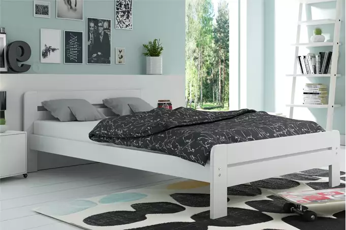 Visualizzazione per Letto matrimoniale DALLAS 140X200, bianco