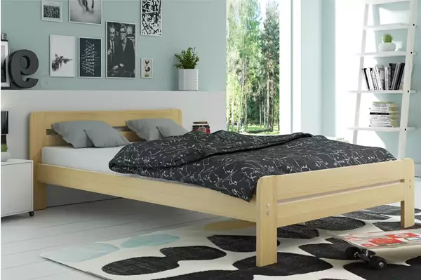 Visualizzazione per Letto matrimoniale DALLAS 140x200, pino Visualizzazione per Letto matrimoniale DALLAS 140x200, pino