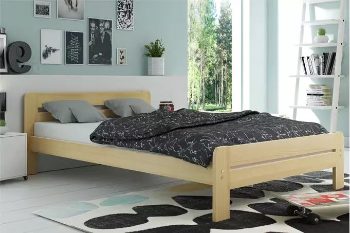 Visualizzazione per Letto matrimoniale DALLAS 160x200, pino