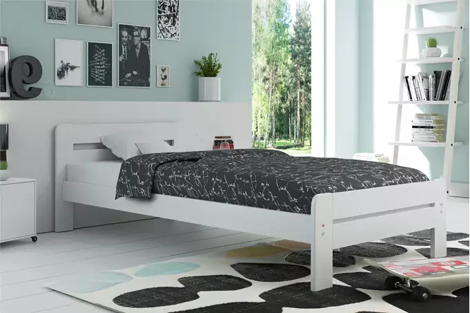 Visualizzazione per Letto matrimoniale DALLAS 90x200, bianco