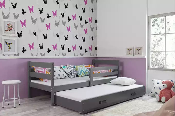 Visualizzazione per Letto per ragazzi estraibile ERYK 90x200 con cassetto, grafite