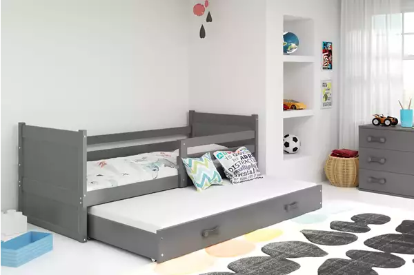 Visualizzazione per Letto per ragazzi estraibile RICO 90X190 con cassetto, grafite Visualizzazione per Letto per ragazzi estraibile RICO 90X190 con cassetto, grafite