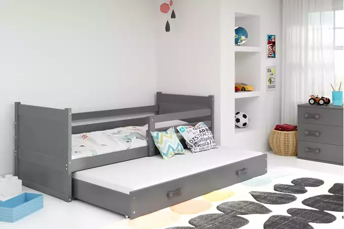 Visualizzazione per Letto per ragazzi estraibile RICO 90X190 con cassetto, grafite