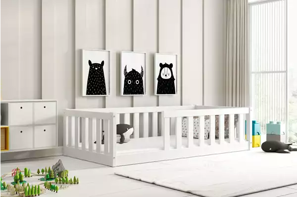 Letto singolo per bambini Bella Sima 80X160, bianco | Interbeds Wizualizacja Letto singolo per bambini Bella Sima 80X160, bianco | Interbeds Wizualizacja