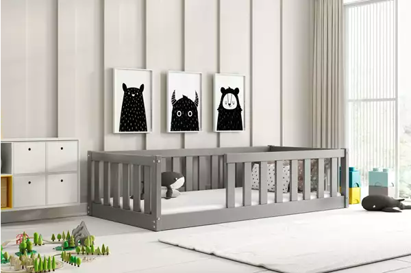 Letto singolo per bambini Bella Sima 80X160, grafite | Interbeds Wizualizacja Letto singolo per bambini Bella Sima 80X160, grafite | Interbeds Wizualizacja