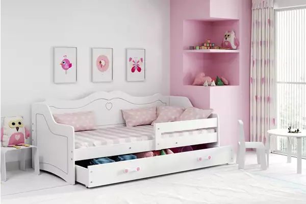 Wizualizacja dla Letto singolo per bambini Julia 80x160 con cassetto, bianco Wizualizacja dlaLetto singolo per bambini Julia 80x160 con cassetto, bianco-2