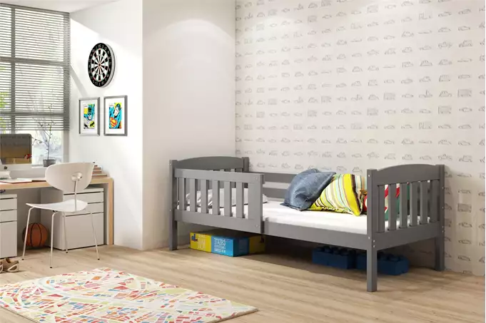 Visualizzazione per Letto singolo per bambini KUBUŚ 80x160, grafite