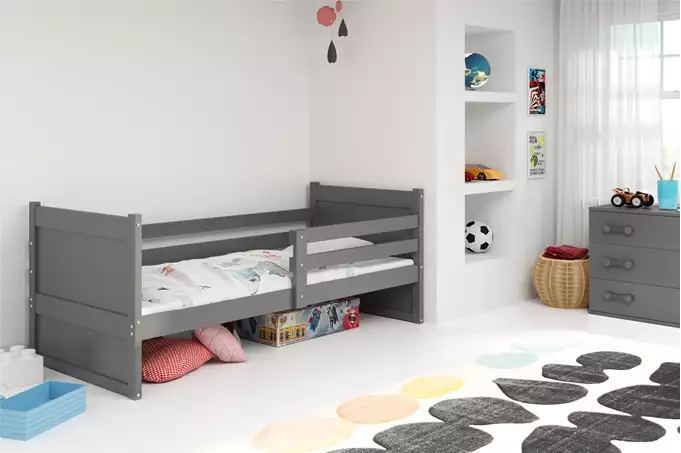 Visualizzazione per Letto singolo per giovani RICO 90x200 con materasso, grafite