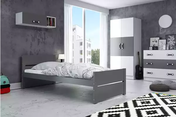 Visualizzazione per Letto singolo per ragazzi BARTEK 90X200, grafite Visualizzazione per Letto singolo per ragazzi BARTEK 90X200, grafite
