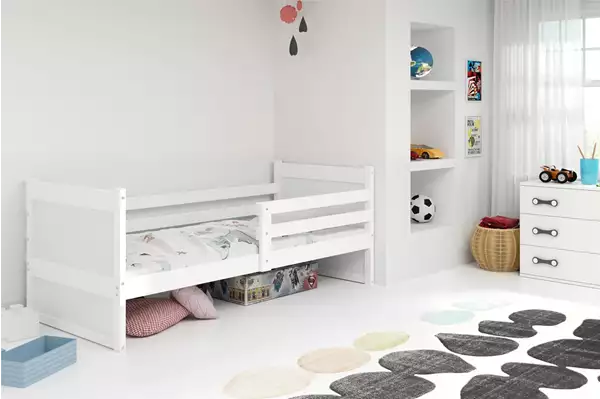 Visualizzazione per Letto singolo per ragazzi RICO 80X190 con materasso, bianco