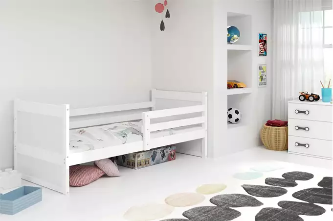 Visualizzazione per Letto singolo per ragazzi RICO 80X190 con materasso, bianco