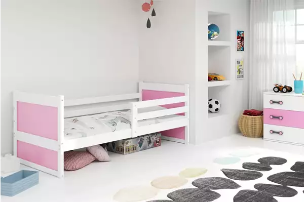 Visualizzazione per Letto singolo per ragazzi RICO 90X190, bianco/rosa Visualizzazione per Letto singolo per ragazzi RICO 90X190, bianco/rosa